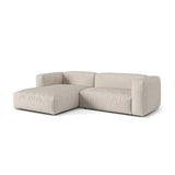Martina modulares Ecksofa, Linke Seite, Sitztiefe 76 cm, aus Boucle in Beige (Monet Sand), 280x176 cm von Micadoni – Bild 3