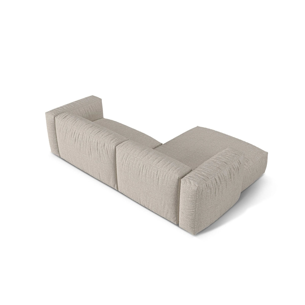 Martina modulares Ecksofa, Linke Seite, Sitztiefe 76 cm, aus Boucle in Beige (Monet Sand), 280x176 cm von Micadoni – Bild 5