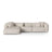 Martina modulares Ecksofa, Linke Seite, Sitztiefe 76 cm, aus Boucle in Beige (Monet Sand), 330x176 cm von Micadoni – Bild 1