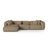 Martina modulares Ecksofa, Linke Seite, Sitztiefe 76 cm, aus Boucle in Cappuccino (Monet Cappucino), 330x176 cm von Micadoni – Bild 1