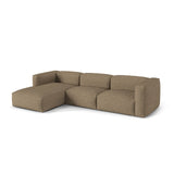 Martina modulares Ecksofa, Linke Seite, Sitztiefe 76 cm, aus Boucle in Cappuccino (Monet Cappucino), 330x176 cm von Micadoni – Bild 3