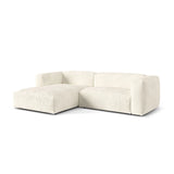 Martina modulares Ecksofa, Linke Seite, Sitztiefe 76 cm, aus Boucle in Elfenbein (Monet Nata), 280x176 cm von Micadoni – Bild 3