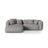 Martina modulares Ecksofa, Linke Seite, Sitztiefe 76 cm, aus Boucle in Graphit (Monet Graphite), 280x176 cm von Micadoni – Bild 1