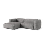 Martina modulares Ecksofa, Linke Seite, Sitztiefe 76 cm, aus Boucle in Graphit (Monet Graphite), 280x176 cm von Micadoni – Bild 3