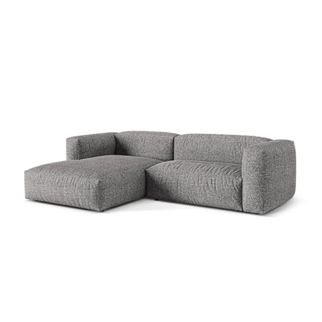 Martina modulares Ecksofa, Linke Seite, Sitztiefe 76 cm, aus Boucle in Graphit (Monet Graphite), 280x176 cm von Micadoni – Bild 3