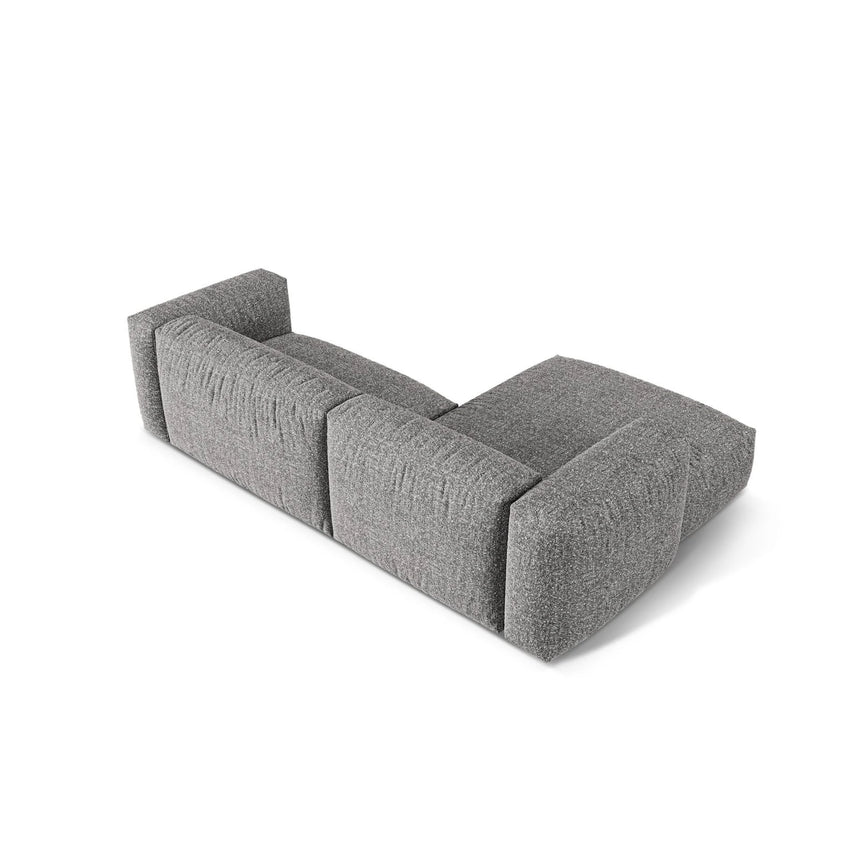 Martina modulares Ecksofa, Linke Seite, Sitztiefe 76 cm, aus Boucle in Graphit (Monet Graphite), 280x176 cm von Micadoni – Bild 5