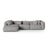 Martina modulares Ecksofa, Linke Seite, Sitztiefe 76 cm, aus Boucle in Graphit (Monet Graphite), 330x176 cm von Micadoni – Bild 1