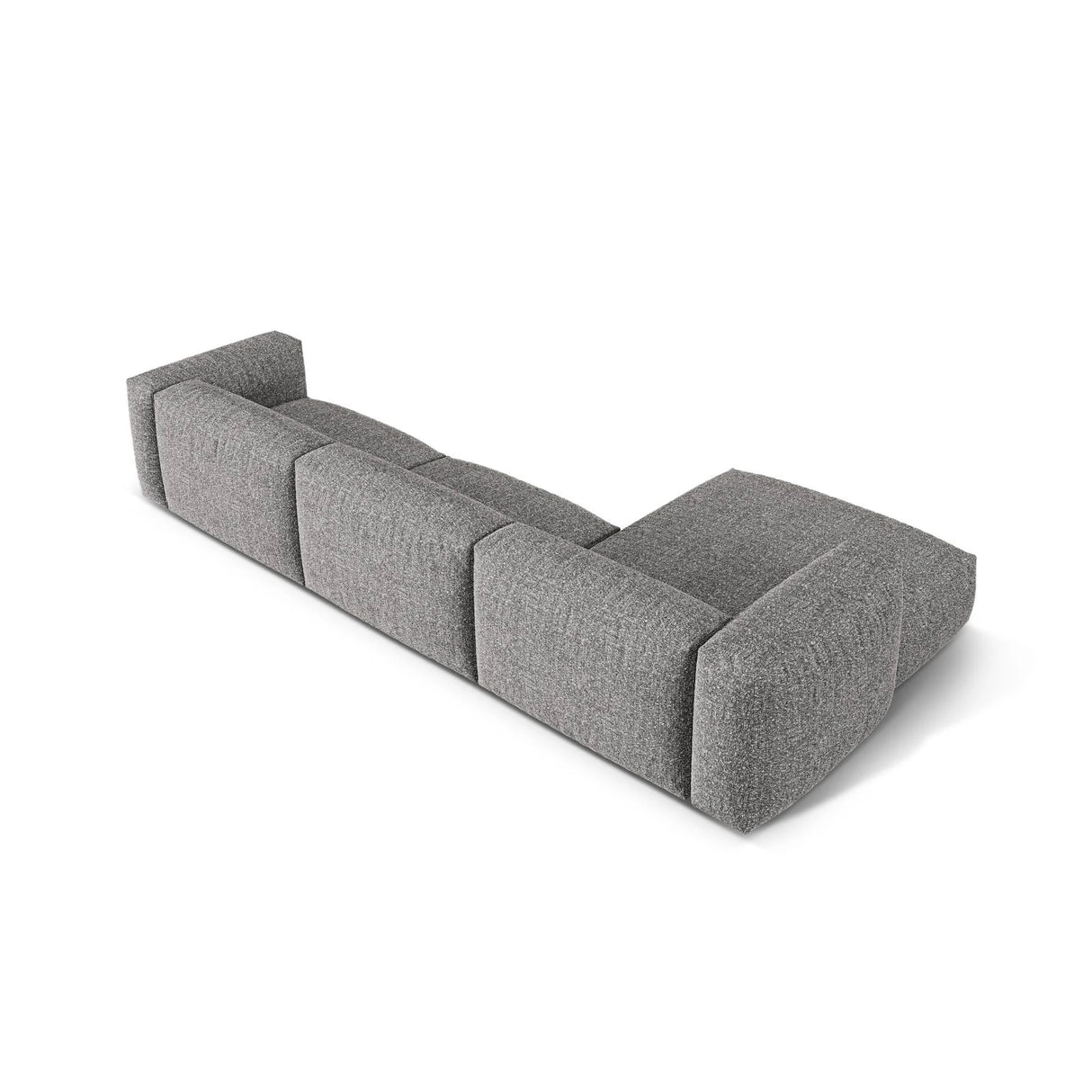 Martina modulares Ecksofa, Linke Seite, Sitztiefe 76 cm, aus Boucle in Graphit (Monet Graphite), 330x176 cm von Micadoni – Bild 5