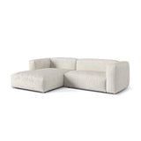 Martina modulares Ecksofa, Linke Seite, Sitztiefe 76 cm, aus Boucle in Grau Beige meliert (Monet Pearl), 280x176 cm von Micadoni – Bild 3