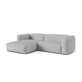 Martina modulares Ecksofa, Linke Seite, Sitztiefe 76 cm, aus Boucle in Silber (Monet Silver), 280x176 cm von Micadoni – Bild 3