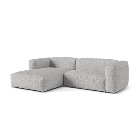 Martina modulares Ecksofa, Linke Seite, Sitztiefe 76 cm, aus Boucle in Silber (Monet Silver), 280x176 cm von Micadoni – Bild 3