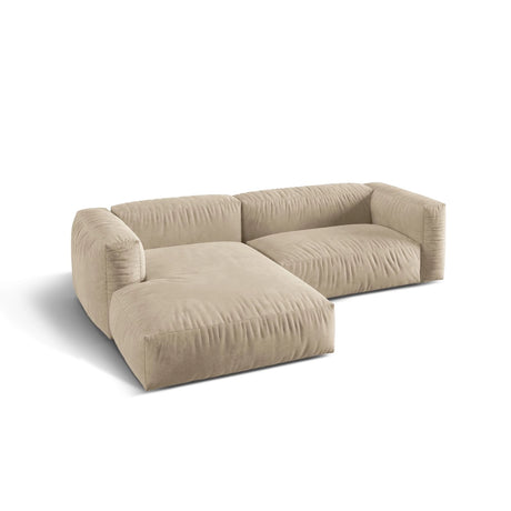 Martina modulares Ecksofa, Linke Seite, Sitztiefe 76 cm, aus Samt, Cord, Boucle oder Strukturstoff, 280x176 cm von Micadoni – Bild 4