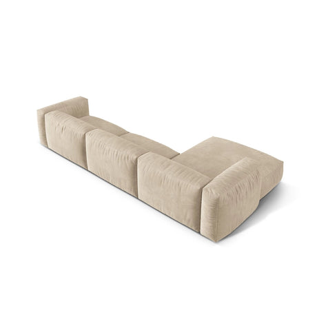 Martina modulares Ecksofa, Linke Seite, Sitztiefe 76 cm, aus Samt, Cord, Boucle oder Strukturstoff, 330x176 cm von Micadoni – Bild 5