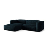 Martina modulares Ecksofa, Linke Seite, Sitztiefe 76 cm, aus Samt in Deep Petrol (Vogue 13), 280x176 cm von Micadoni – Bild 3