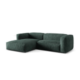 Martina modulares Ecksofa, Linke Seite, Sitztiefe 76 cm, aus Samt in Petrol (Vogue 12), 280x176 cm von Micadoni – Bild 3