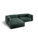 Martina modulares Ecksofa, Linke Seite, Sitztiefe 76 cm, aus Samt in Petrol (Vogue 12), 280x176 cm von Micadoni – Bild 4