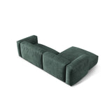 Martina modulares Ecksofa, Linke Seite, Sitztiefe 76 cm, aus Samt in Petrol (Vogue 12), 280x176 cm von Micadoni – Bild 5