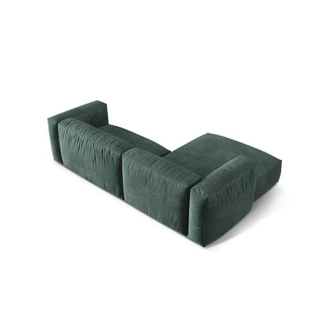 Martina modulares Ecksofa, Linke Seite, Sitztiefe 76 cm, aus Samt in Petrol (Vogue 12), 280x176 cm von Micadoni – Bild 5