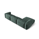 Martina modulares Ecksofa, Linke Seite, Sitztiefe 76 cm, aus Samt in Petrol (Vogue 12), 330x176 cm von Micadoni – Bild 5