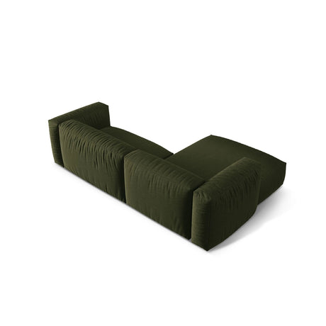 Martina modulares Ecksofa, Linke Seite, Sitztiefe 76 cm, aus Strukturierter Stoff in Grün (Boston Forest), 280x176 cm von Micadoni – Bild 5