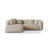 Martina modulares Ecksofa, Linke Seite, Sitztiefe 76 cm, aus Strukturierter Stoff in Leichtes Beige (Boston Toffee), 280x176 cm von Micadoni – Bild 1