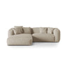 Martina modulares Ecksofa, Linke Seite, Sitztiefe 76 cm, aus Strukturierter Stoff in Leichtes Beige (Boston Toffee), 280x176 cm von Micadoni – Bild 1