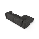Martina modulares Ecksofa, Linke Seite, Sitztiefe 90 cm, aus Boucle in Anthrazit (Monet Anthracite), 280x176 cm von Micadoni – Bild 5