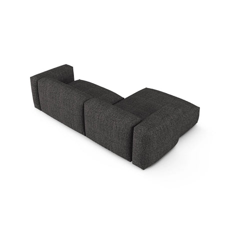 Martina modulares Ecksofa, Linke Seite, Sitztiefe 90 cm, aus Boucle in Anthrazit (Monet Anthracite), 280x176 cm von Micadoni – Bild 5