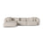 Martina modulares Ecksofa, Linke Seite, Sitztiefe 90 cm, aus Boucle in Beige (Monet Sand), 330x176 cm von Micadoni – Bild 1