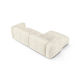 Martina modulares Ecksofa, Linke Seite, Sitztiefe 90 cm, aus Boucle in Elfenbein (Monet Nata), 280x176 cm von Micadoni – Bild 5