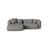 Martina modulares Ecksofa, Linke Seite, Sitztiefe 90 cm, aus Boucle in Graphit (Monet Graphite), 280x176 cm von Micadoni – Bild 1