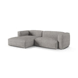 Martina modulares Ecksofa, Linke Seite, Sitztiefe 90 cm, aus Boucle in Graphit (Monet Graphite), 280x176 cm von Micadoni – Bild 3