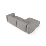 Martina modulares Ecksofa, Linke Seite, Sitztiefe 90 cm, aus Boucle in Graphit (Monet Graphite), 280x176 cm von Micadoni – Bild 5