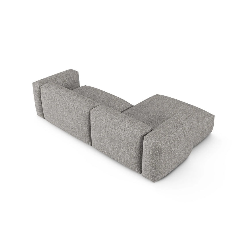 Martina modulares Ecksofa, Linke Seite, Sitztiefe 90 cm, aus Boucle in Graphit (Monet Graphite), 280x176 cm von Micadoni – Bild 5