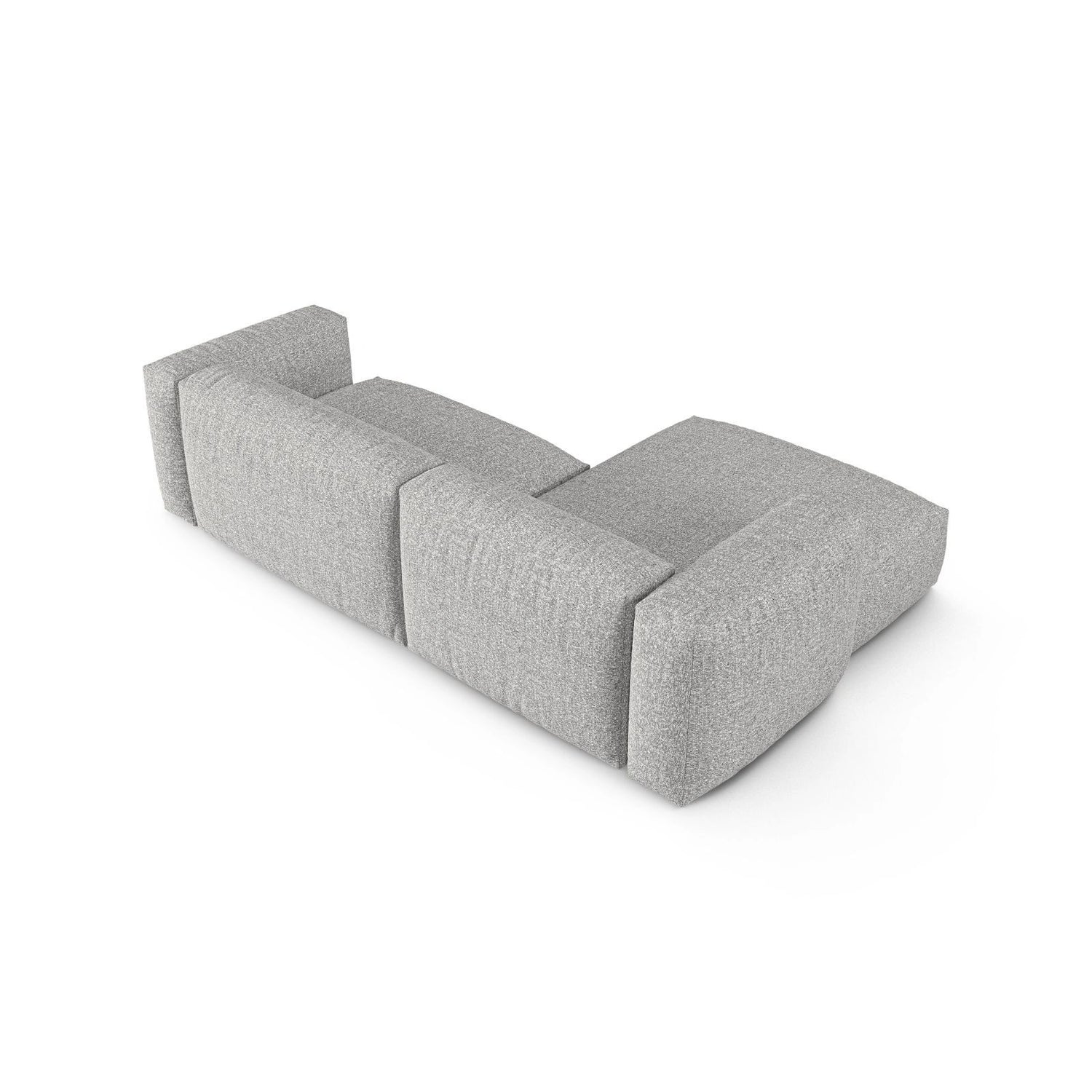 Martina modulares Ecksofa, Linke Seite, Sitztiefe 90 cm, aus Boucle in Silber (Monet Silver), 280x176 cm von Micadoni – Bild 5