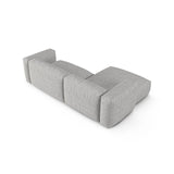Martina modulares Ecksofa, Linke Seite, Sitztiefe 90 cm, aus Boucle in Silber (Monet Silver), 280x176 cm von Micadoni – Bild 5