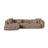 Martina modulares Ecksofa, Linke Seite, Sitztiefe 90 cm, aus Cord in Acorn (Tilia 17), 330x176 cm von Micadoni – Bild 1