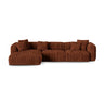 Martina modulares Ecksofa, Linke Seite, Sitztiefe 90 cm, aus Cord in Brick (Tilia 52), 330x176 cm von Micadoni – Bild 1