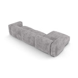 Martina modulares Ecksofa, Linke Seite, Sitztiefe 90 cm, aus Cord in Hellgrau (Tilia 86), 330x176 cm von Micadoni – Bild 5