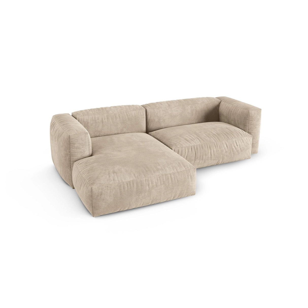 Martina modulares Ecksofa, Linke Seite, Sitztiefe 90 cm, aus Samt, Cord, Boucle oder Strukturstoff, 280x176 cm von Micadoni – Bild 4