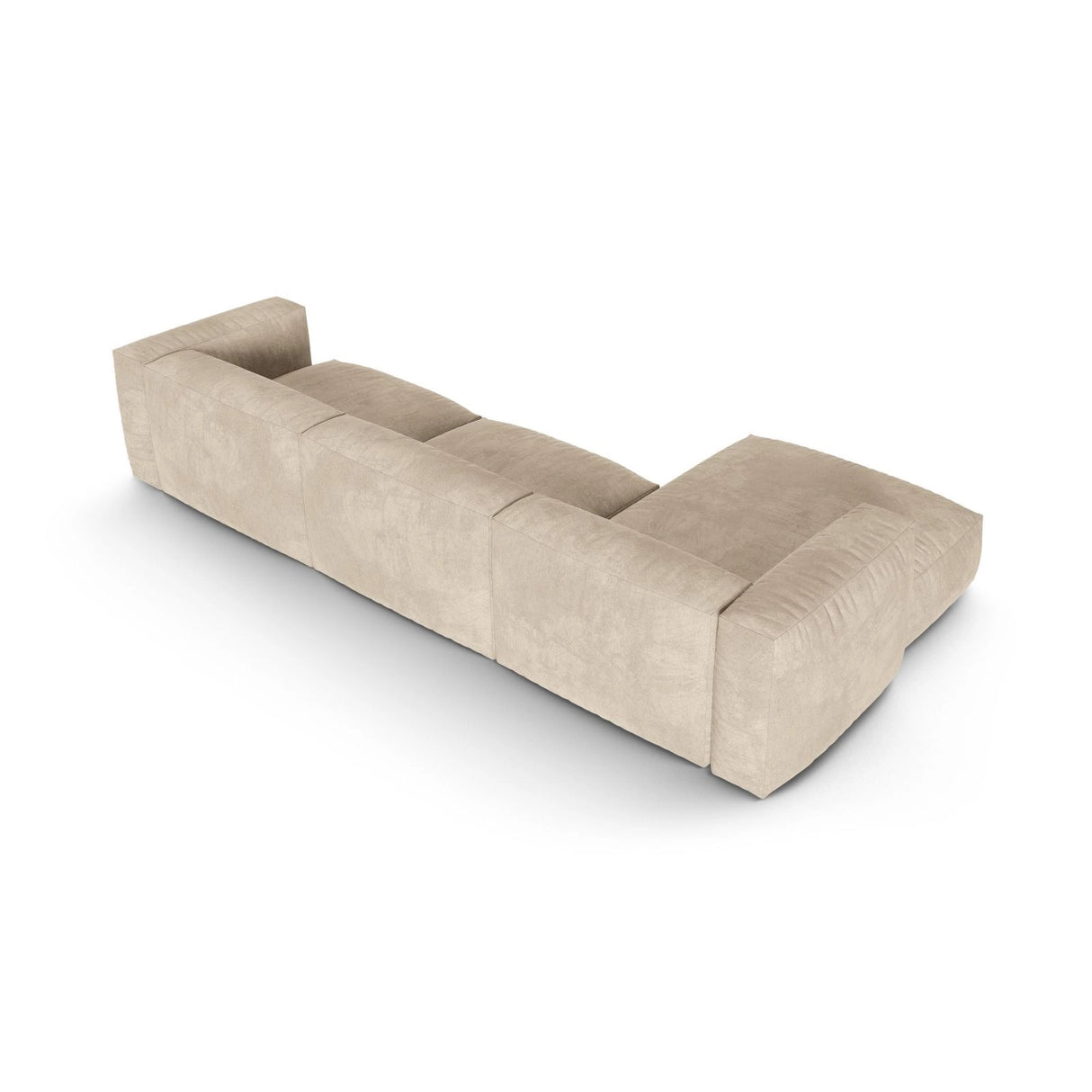 Martina modulares Ecksofa, Linke Seite, Sitztiefe 90 cm, aus Samt, Cord, Boucle oder Strukturstoff, 330x176 cm von Micadoni – Bild 5