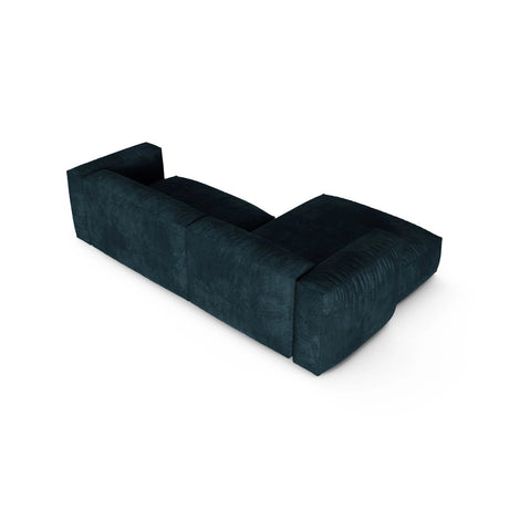 Martina modulares Ecksofa, Linke Seite, Sitztiefe 90 cm, aus Samt in Deep Petrol (Vogue 13), 280x176 cm von Micadoni – Bild 5