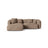 Martina modulares Ecksofa, Linke Seite, Sitztiefe 90 cm, aus Samt in Dunkelbeige (Vogue 3), 280x176 cm von Micadoni – Bild 1
