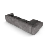 Martina modulares Ecksofa, Linke Seite, Sitztiefe 90 cm, aus Samt in Grau (Vogue 15), 330x176 cm von Micadoni – Bild 5