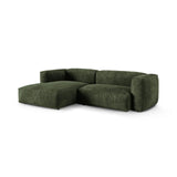 Martina modulares Ecksofa, Linke Seite, Sitztiefe 90 cm, aus Samt in Grün (Vogue 11), 280x176 cm von Micadoni – Bild 3