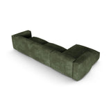 Martina modulares Ecksofa, Linke Seite, Sitztiefe 90 cm, aus Samt in Grün (Vogue 11), 330x176 cm von Micadoni – Bild 5