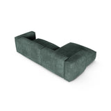 Martina modulares Ecksofa, Linke Seite, Sitztiefe 90 cm, aus Samt in Petrol (Vogue 12), 280x176 cm von Micadoni – Bild 5