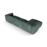 Martina modulares Ecksofa, Linke Seite, Sitztiefe 90 cm, aus Samt in Petrol (Vogue 12), 330x176 cm von Micadoni – Bild 5
