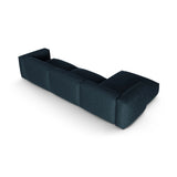 Martina modulares Ecksofa, Linke Seite, Sitztiefe 90 cm, aus Strukturierter Stoff in Blau Jeans (Boston Ocean), 330x176 cm von Micadoni – Bild 5