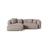 Martina modulares Ecksofa, Linke Seite, Sitztiefe 90 cm, aus Strukturierter Stoff in Dunkelbeige (Boston Trufa), 280x176 cm von Micadoni – Bild 1